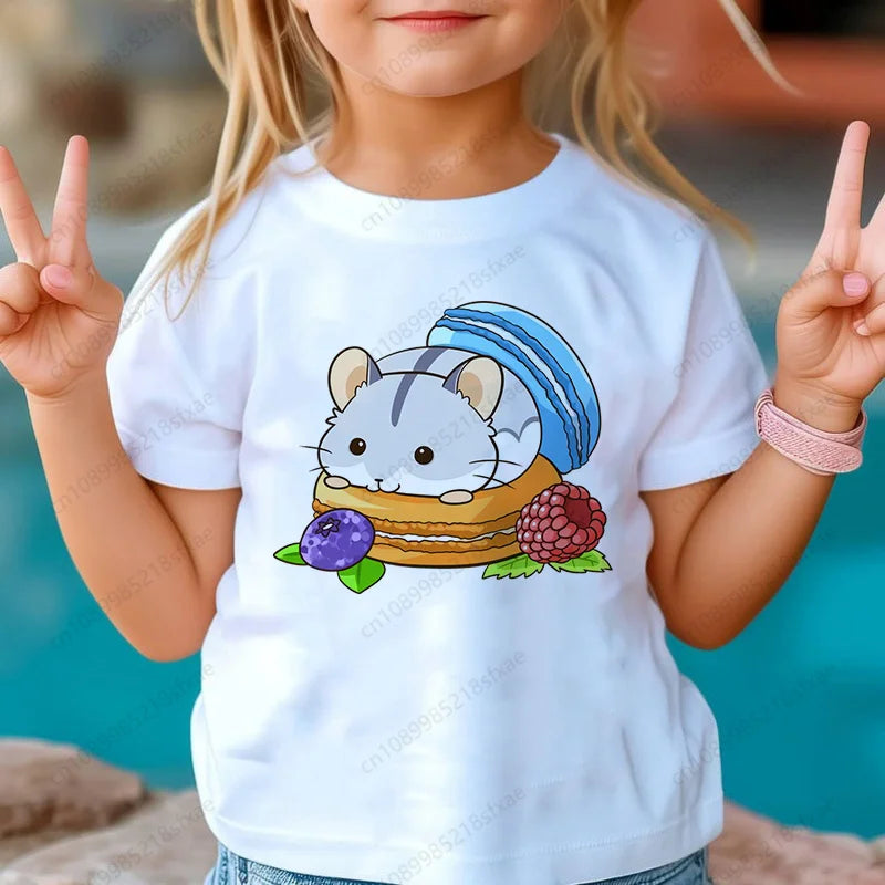 I Love My Hamster Best Hamster Mom Ever Boys & Girls White Tshirt Cartoon Fashion Funny Print T-shirt Kids Summer O-Neck To