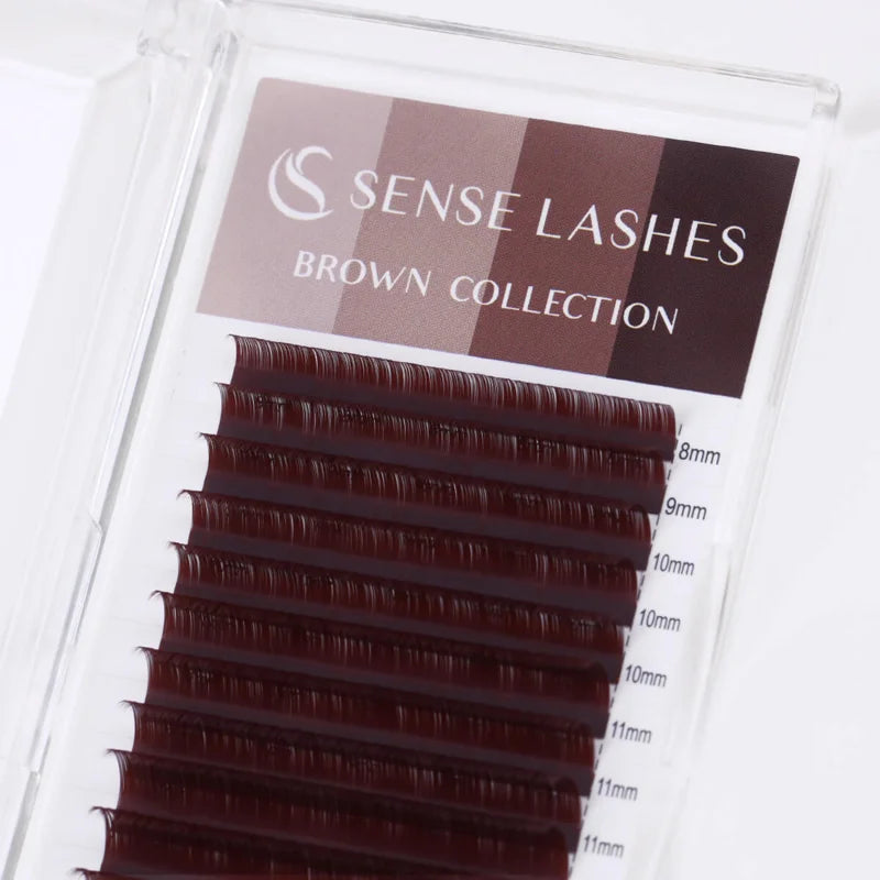 Extensiones Pestañas Coloridas Individuales SENSE LASHES 0.03-0.07 Mix - Volumen Natural Profesional