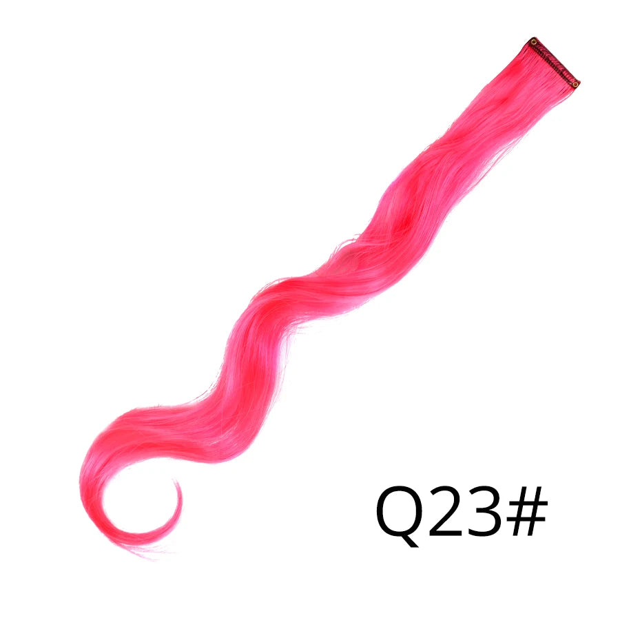 Extensiones de Cabello Sintético con Clip Leeons – Largas Lisas Resistentes al Calor para Mujer