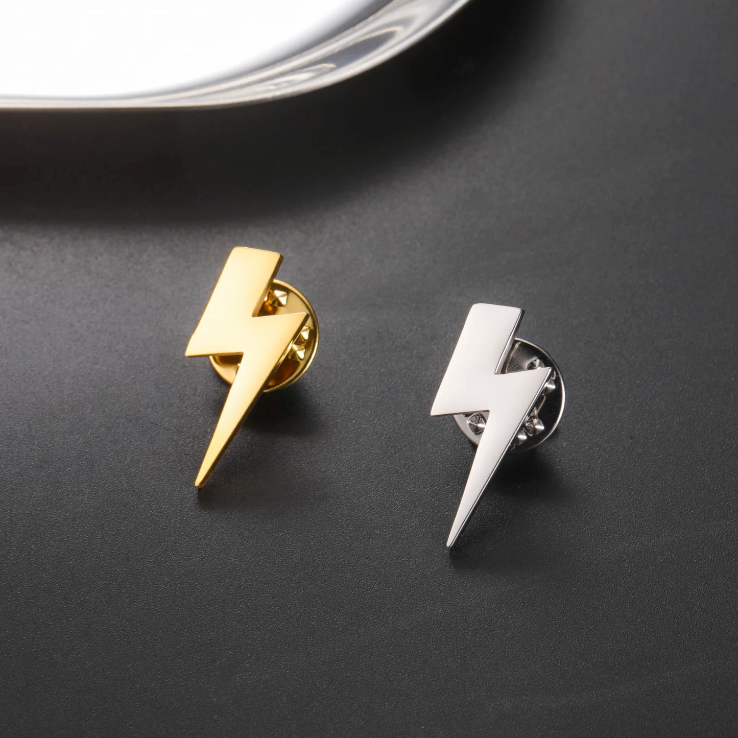 Broche Pin Rayo Mini Acero Inoxidable Unisex