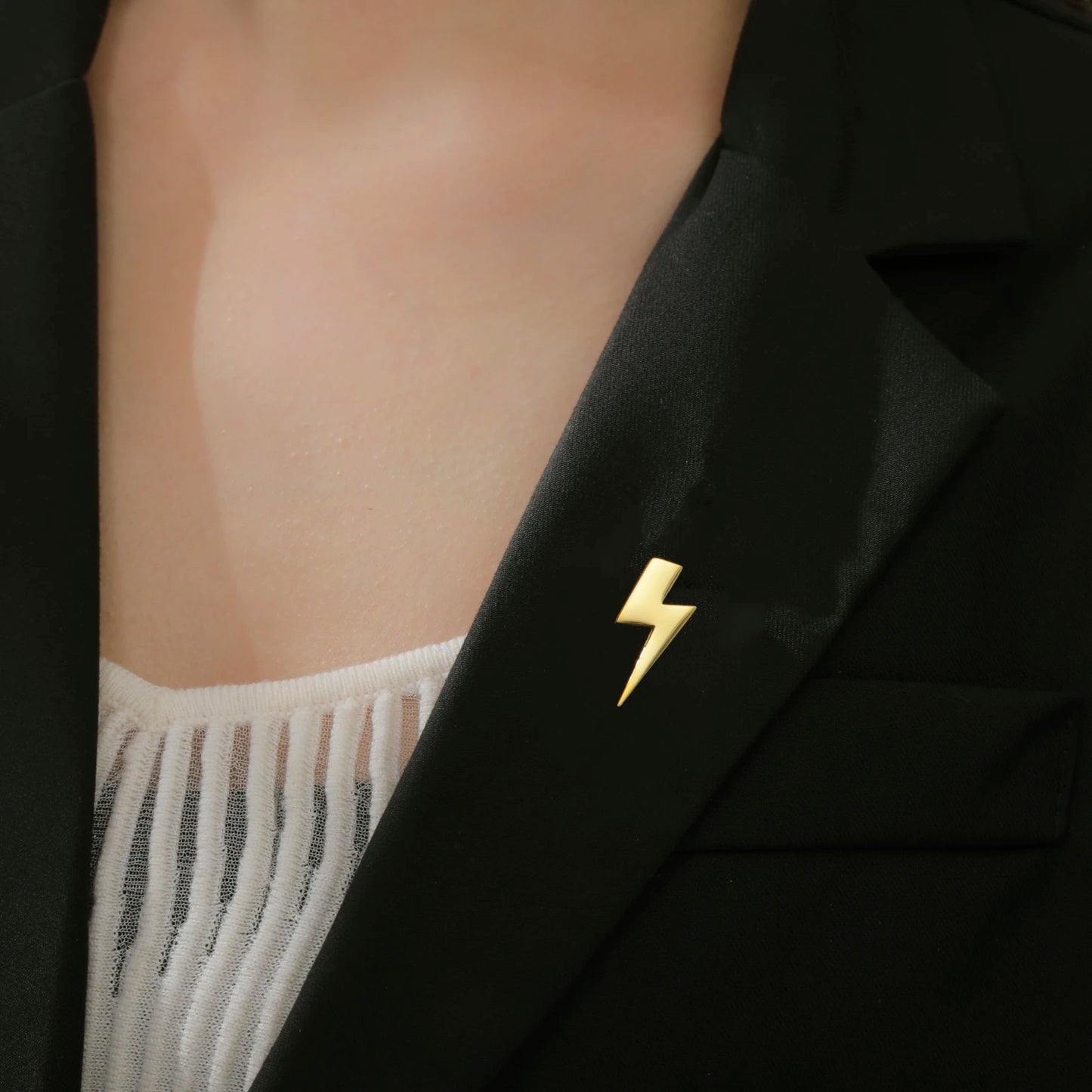 Broche Pin Rayo Mini Acero Inoxidable Unisex