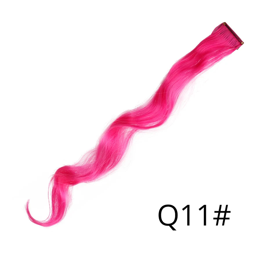 Extensiones de Cabello Sintético con Clip Leeons – Largas Lisas Resistentes al Calor para Mujer