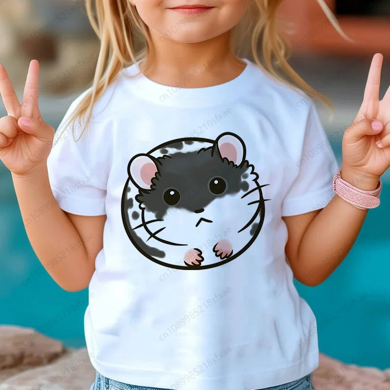 I Love My Hamster Best Hamster Mom Ever Boys & Girls White Tshirt Cartoon Fashion Funny Print T-shirt Kids Summer O-Neck To