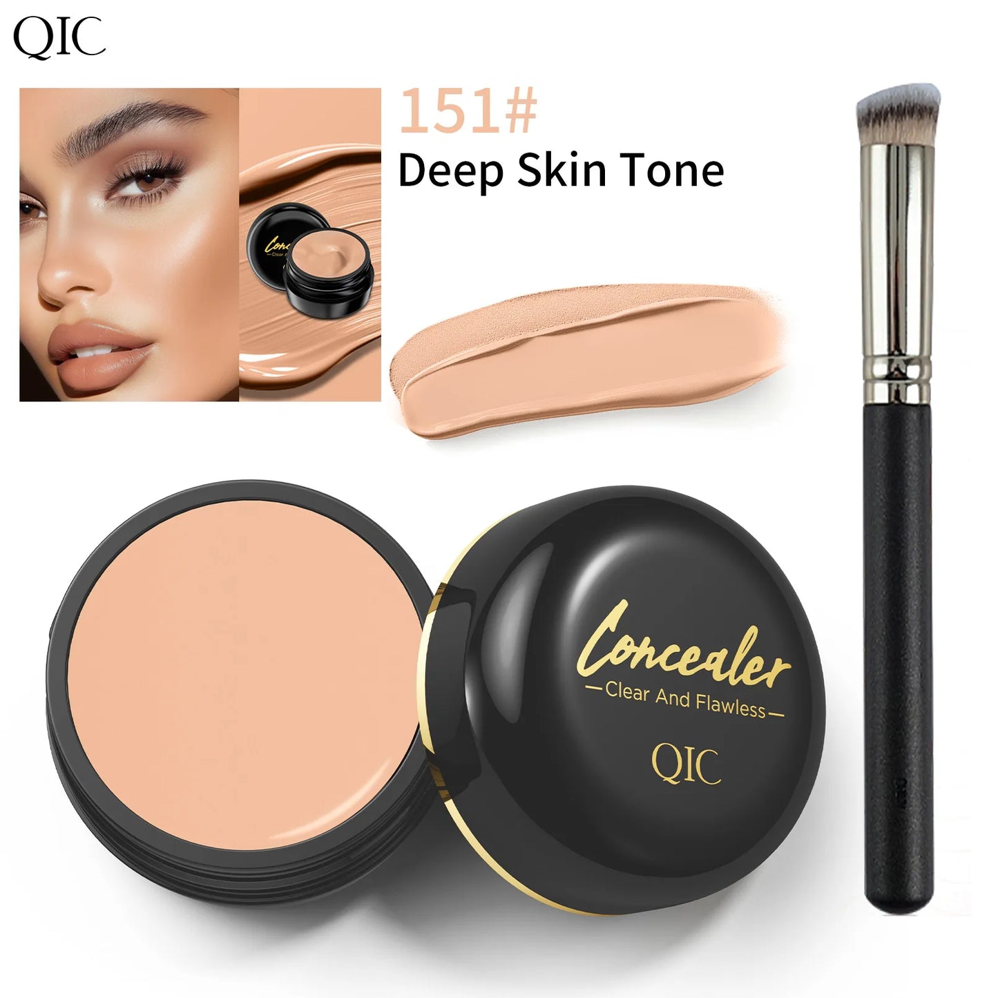 Corrector Iluminador Hidratante Ojos Cobertura Total Larga Duración - Crema Contorno Maquillaje Perfecto Mujer