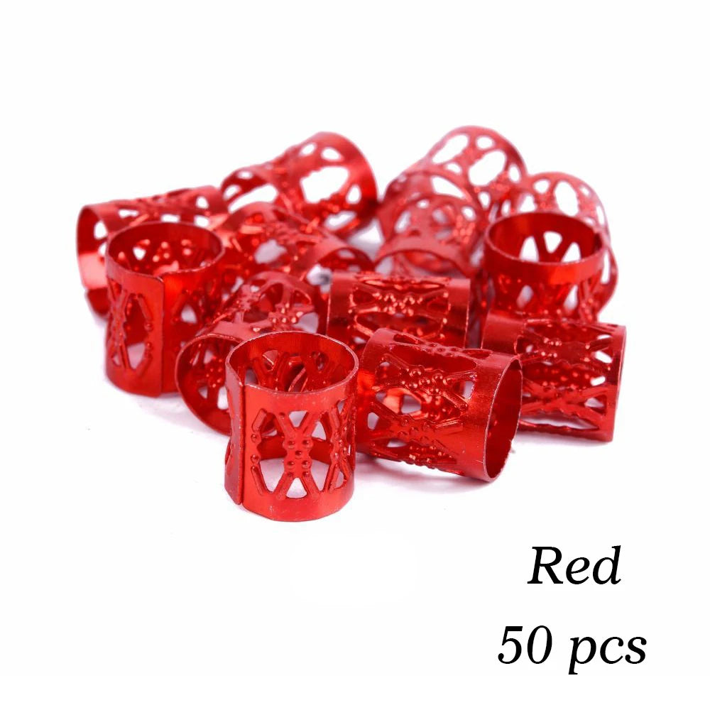 Anillos de Aluminio para Dreadlocks y Trenzas – Accesorios Decorativos para Cabello