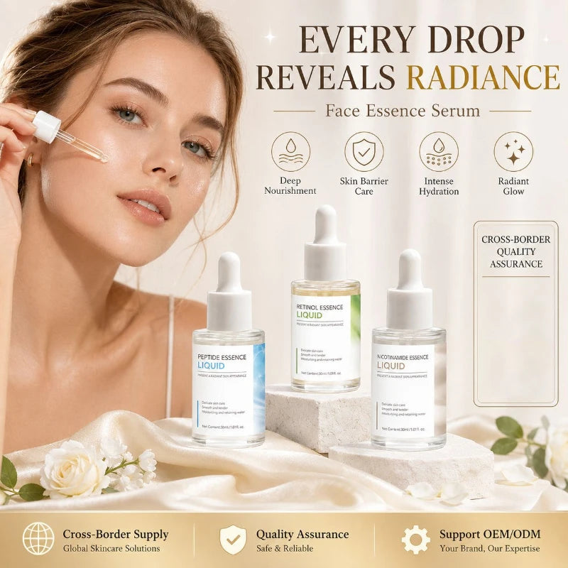 Suero facial de 30 ml – Opciones de retinol, péptidos o niacinamida