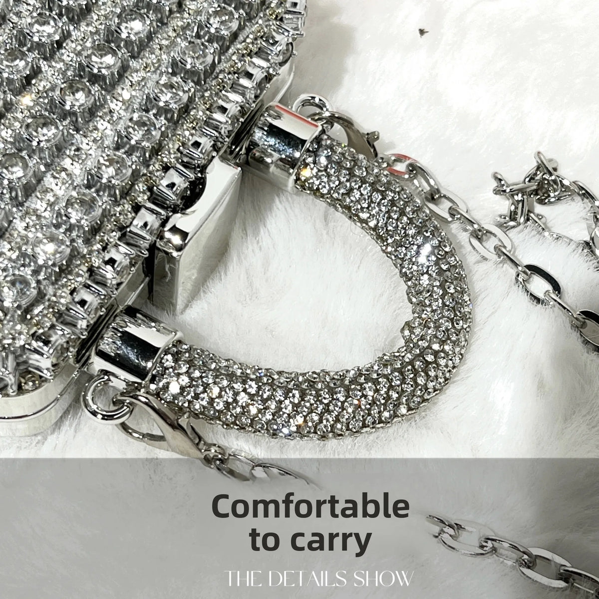 Minibolso de Fiesta Brillante con Cadena para Mujer