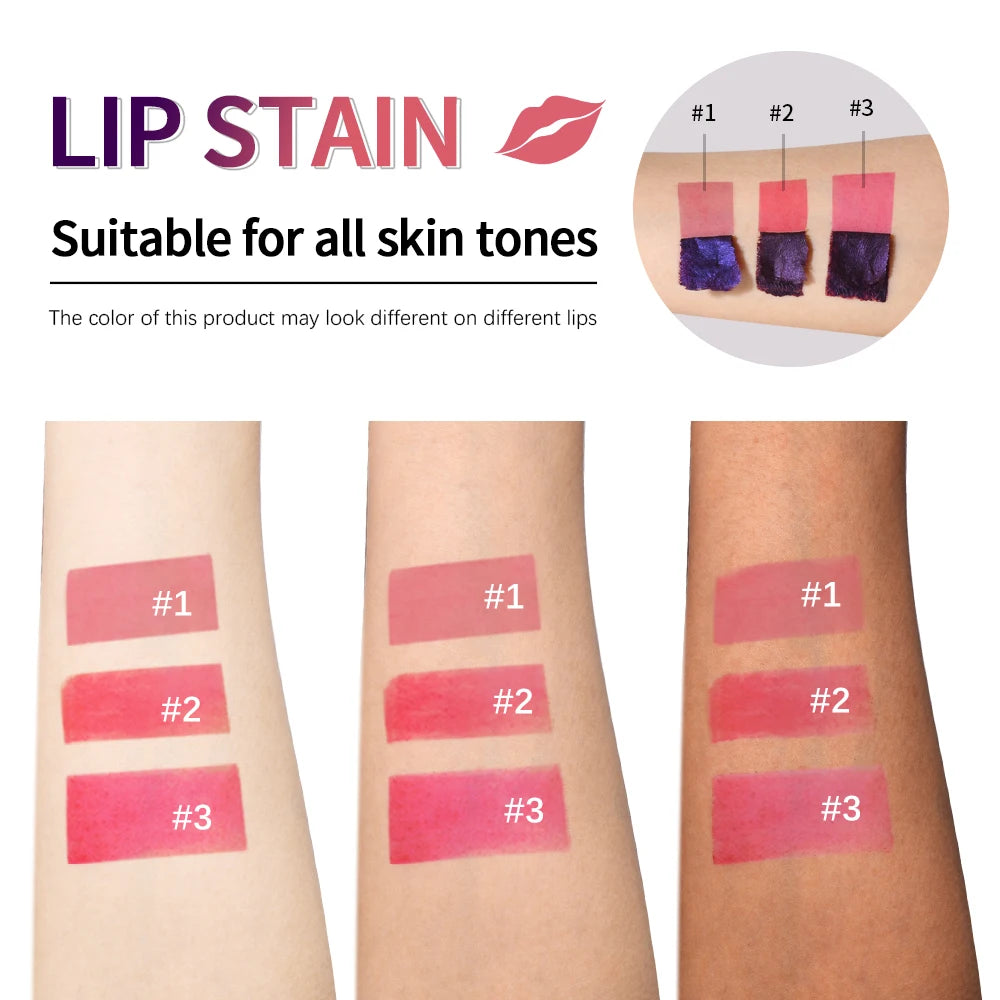Tinte Labial Despegable Larga Duración Waterproof Rosa - Prueba de Transferencia Anti-Manchas Natural Cosmético Mujer