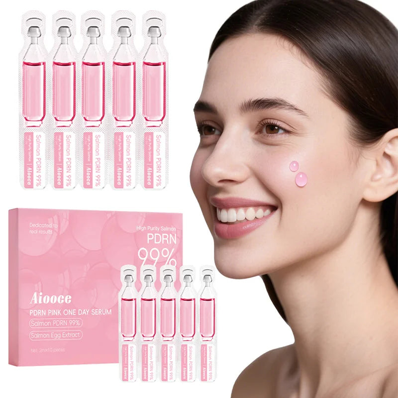 Korean Super Hydrating Salmon PDRN Essence Refreshing, Easily Absorbed Facial Plumping Portable Serum Multi-effect Firming Serum
