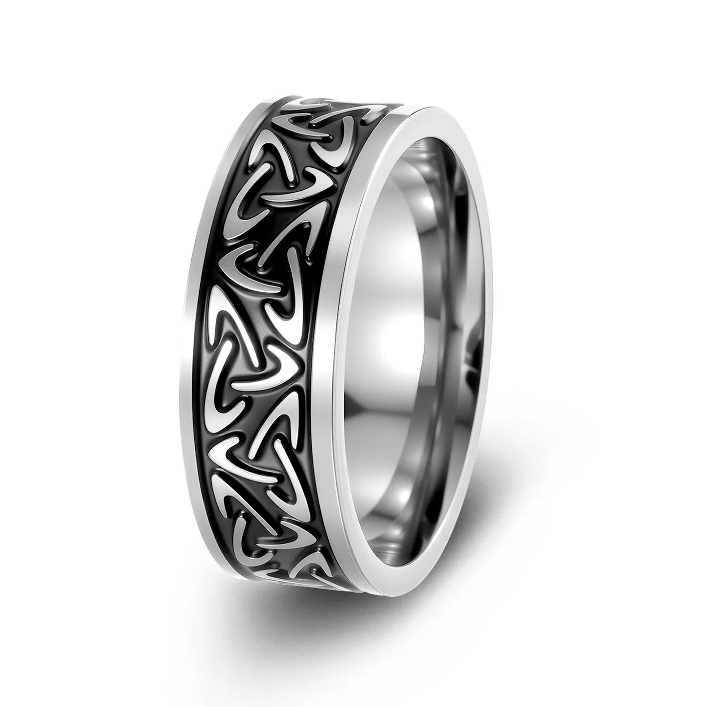 Anillo Vikingo Nórdico con Runas - Acero Inoxidable 304L Amuleto Vintage