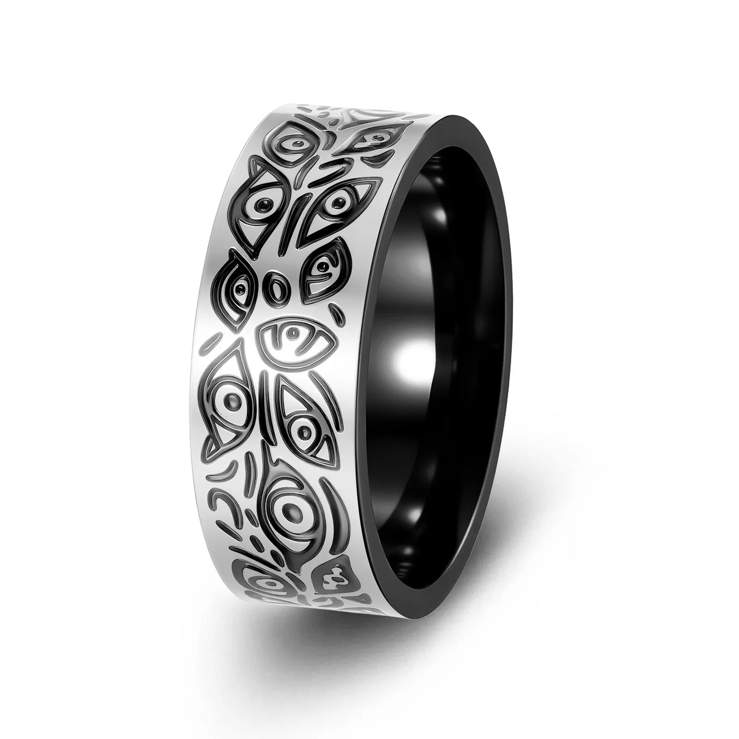 Anillo Vikingo Nórdico con Runas - Acero Inoxidable 304L Amuleto Vintage
