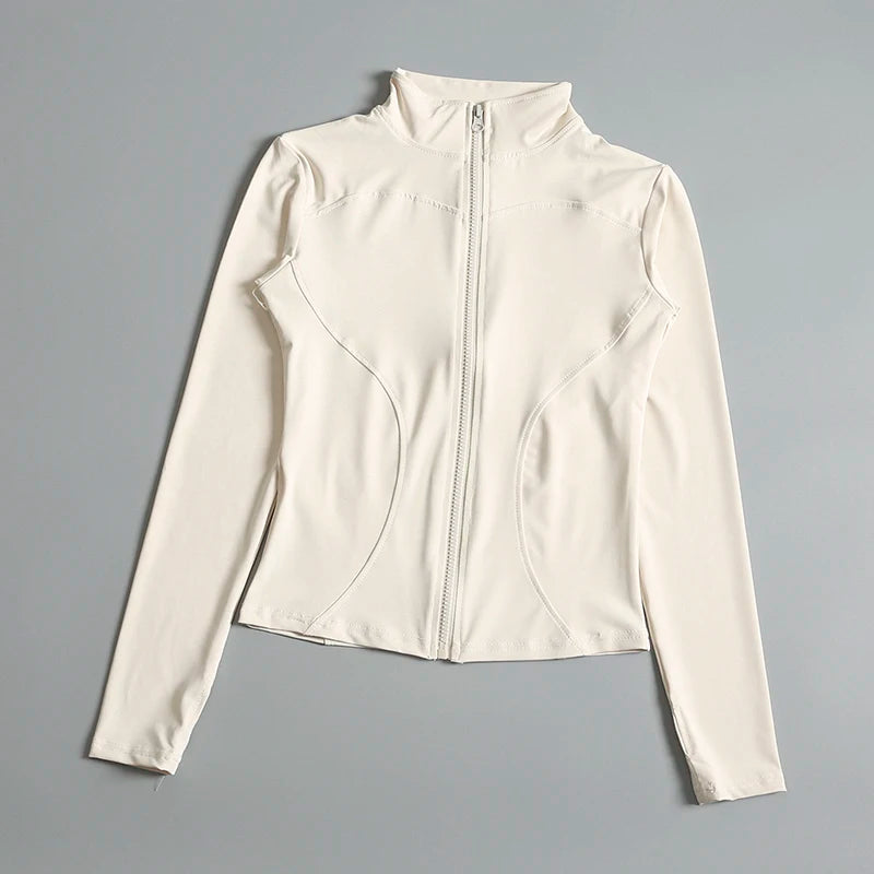 Chaqueta Deportiva Corta con Cierre Mujer | Para Gimnasio y Entrenamiento