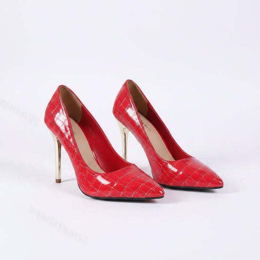 Tacones Stiletto Negros Punta Fina Mujer – Tacón 7-9cm Fiesta Noche Talla Grande