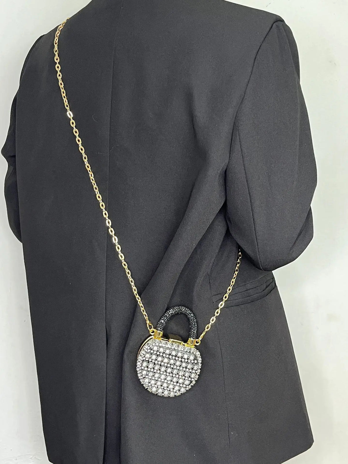 Minibolso de Fiesta Brillante con Cadena para Mujer