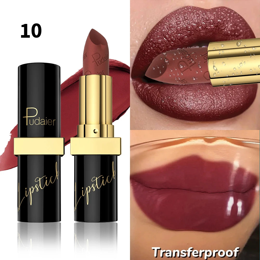 Labial Mate Velvet Pudaier Larga Duración Waterproof – Acabado Suave Rosa