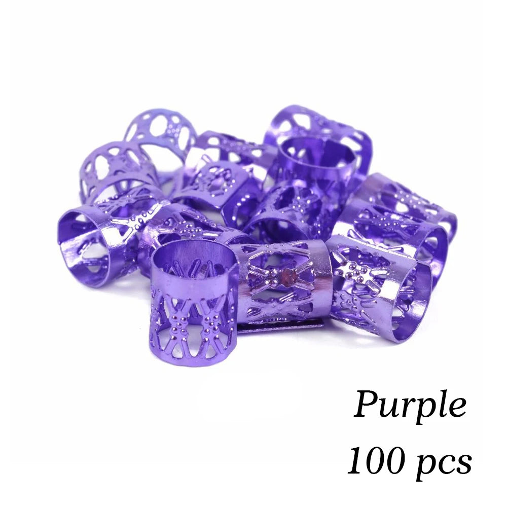 Anillos de Aluminio para Dreadlocks y Trenzas – Accesorios Decorativos para Cabello