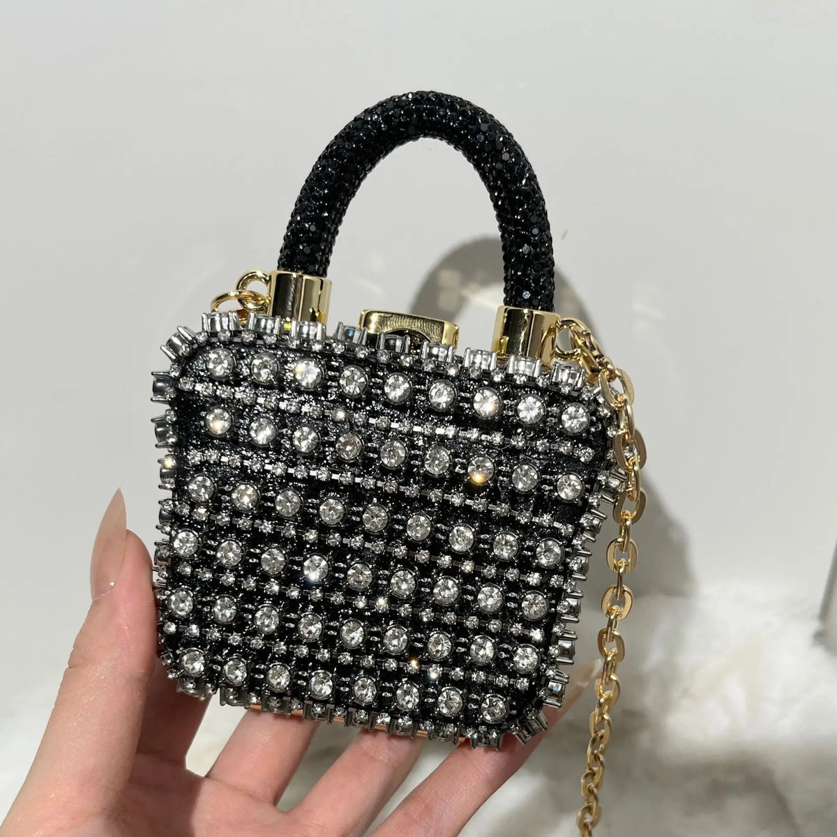 Minibolso de Fiesta Brillante con Cadena para Mujer