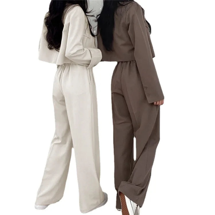 Traje Blazer y Pantalón Recto 2 Piezas Mujer