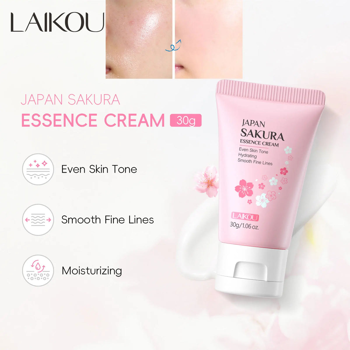 Crema facial hidratante Sakura LAIKOU – 30 g