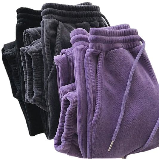 Pantalones Deportivos Casuales Mujer | Joggers Abrigados con Forro Polar