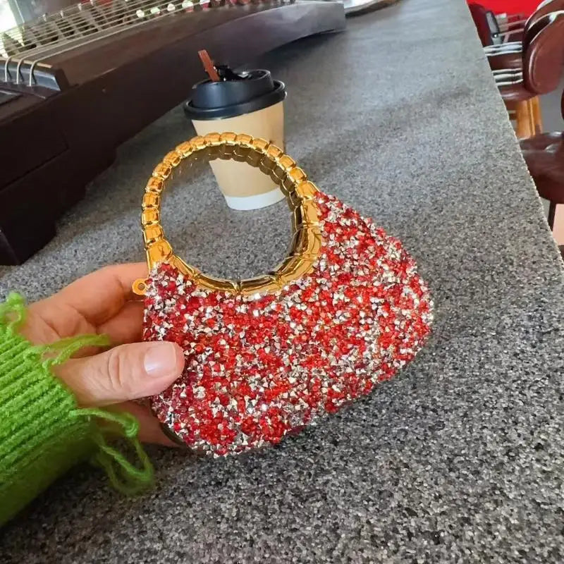 Minibolso Brillante de Fiesta con Pedrería, Varios Modelos