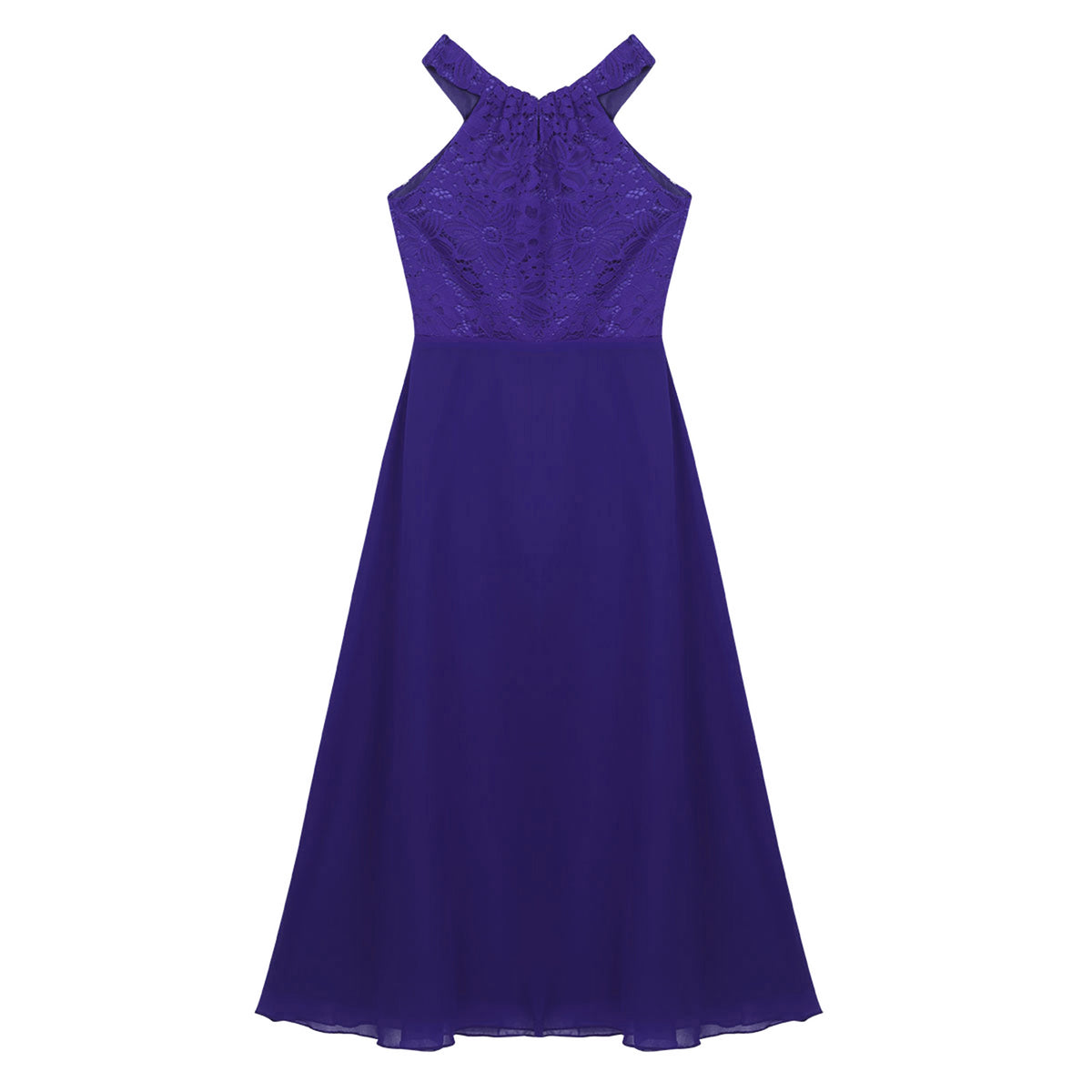 Vestido Largo de Fiesta para Niña con Encaje – Varios Colores