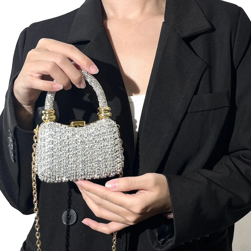 Bolso Rígido de Fiesta con Pedrería para Mujer, Varios Colores