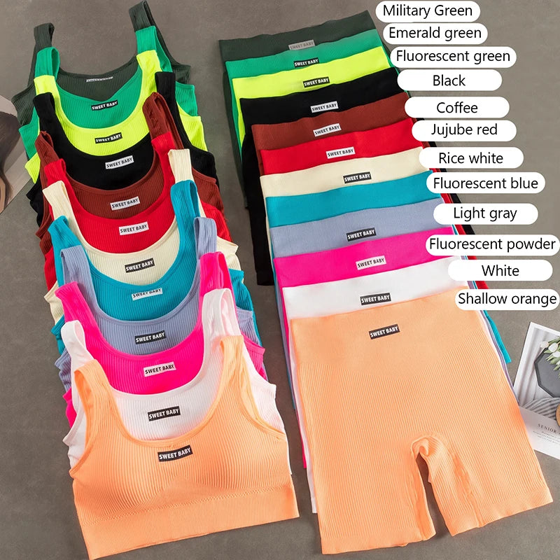 Set Deportivo Mujer – Bra Escote V + Leggings Cintura Alta Yoga 2024