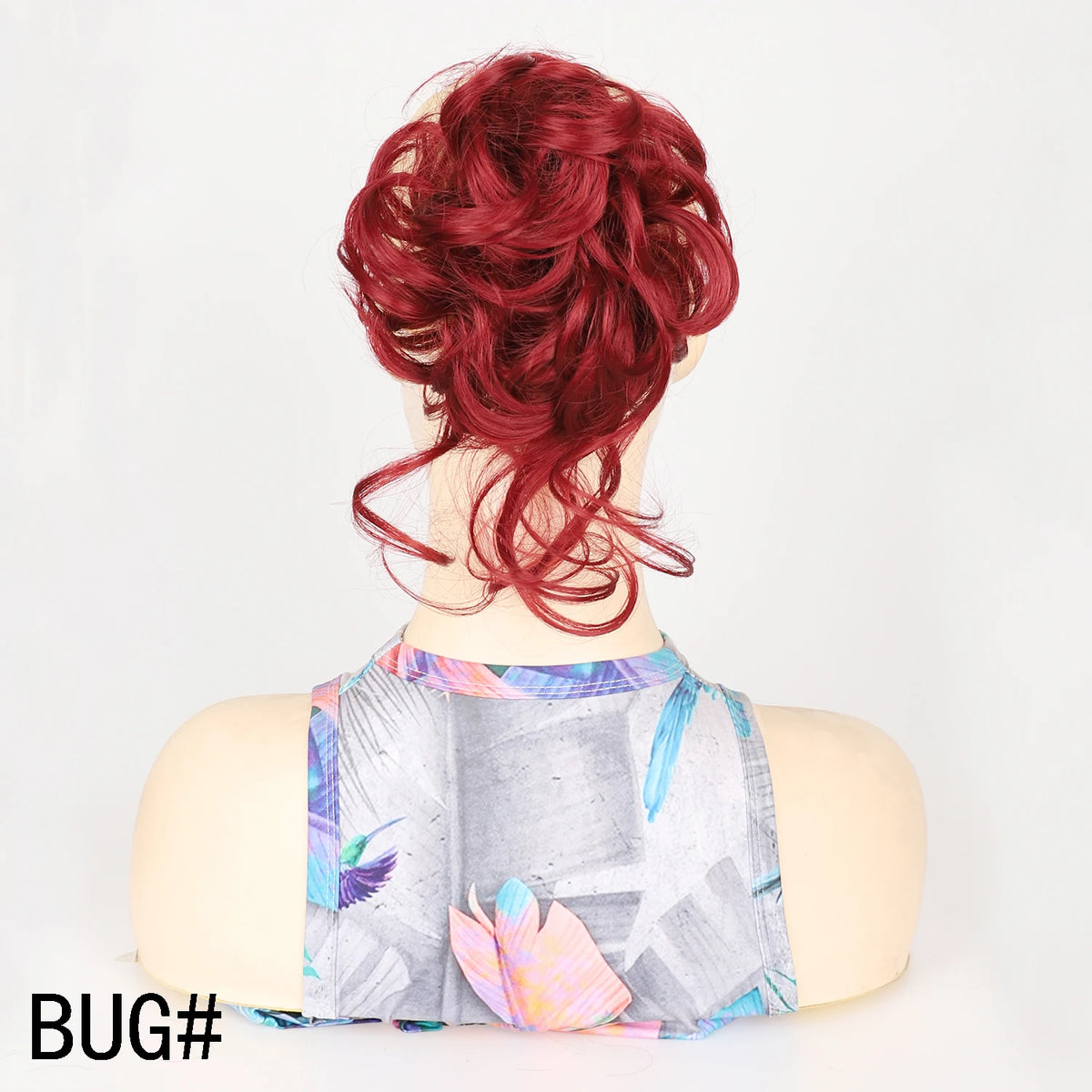 Moño Rizado Despeinado Sintético con Banda Elástica – Chignon Updo Rápido | Accesorio de Cabello para Mujer