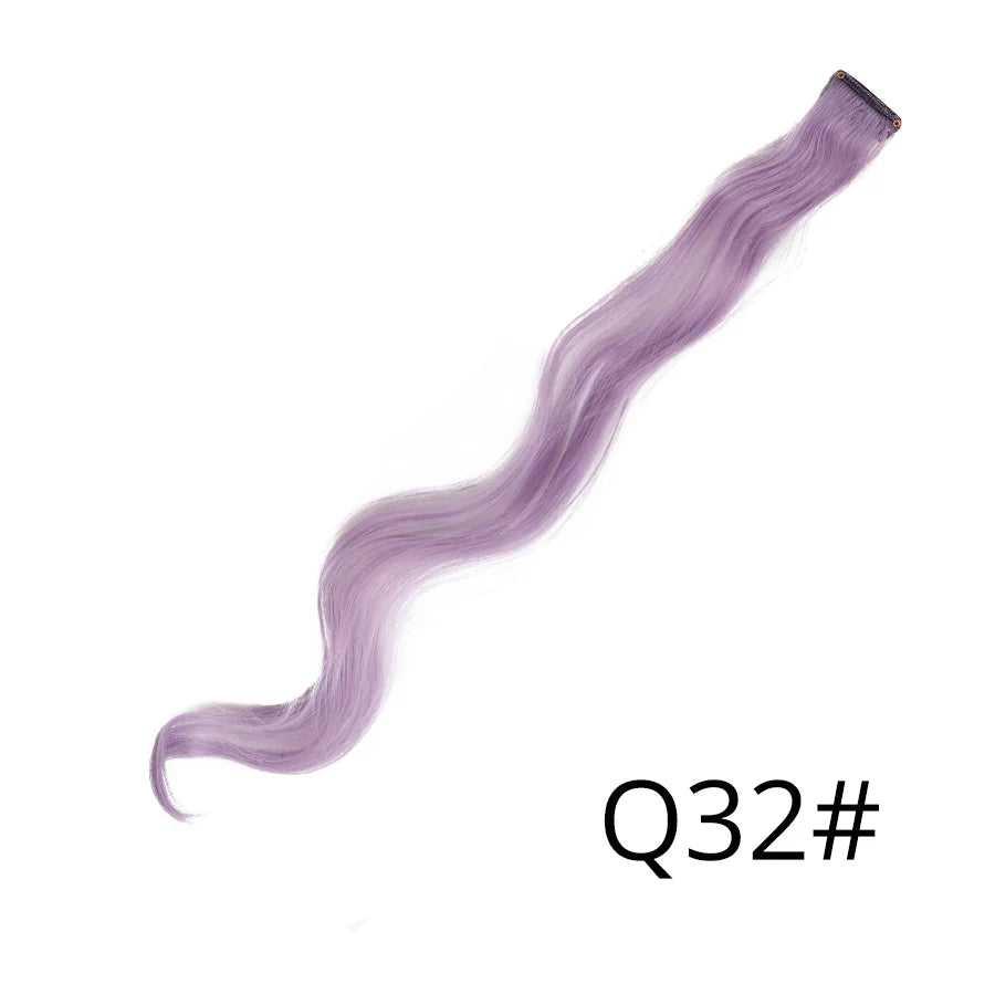 Extensiones de Cabello Sintético con Clip Leeons – Largas Lisas Resistentes al Calor para Mujer