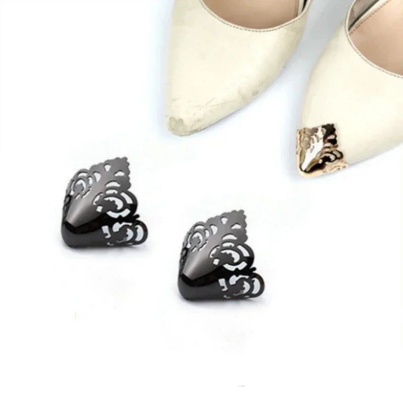 Protector de Punta para Zapatos - Tapa Metal Antidesgaste Cuero Plano