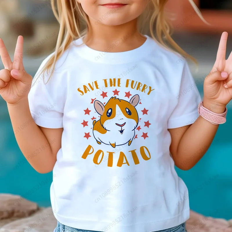 I Love My Hamster Best Hamster Mom Ever Boys & Girls White Tshirt Cartoon Fashion Funny Print T-shirt Kids Summer O-Neck To