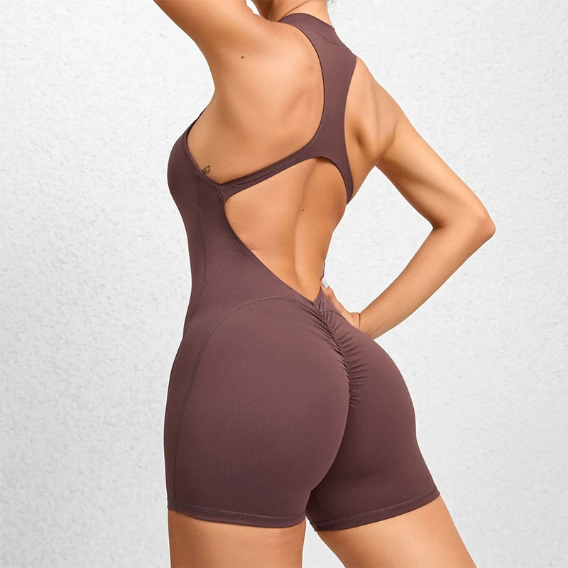 Mameluco Deportivo Sin Mangas Mujer | Traje Entero para Yoga y Gimnasio