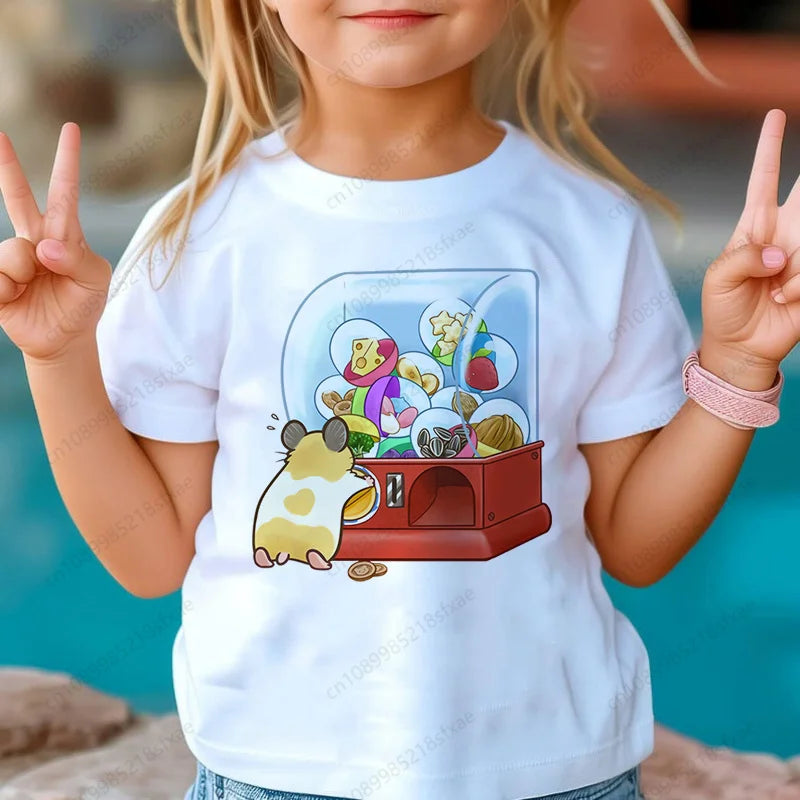 I Love My Hamster Best Hamster Mom Ever Boys & Girls White Tshirt Cartoon Fashion Funny Print T-shirt Kids Summer O-Neck To