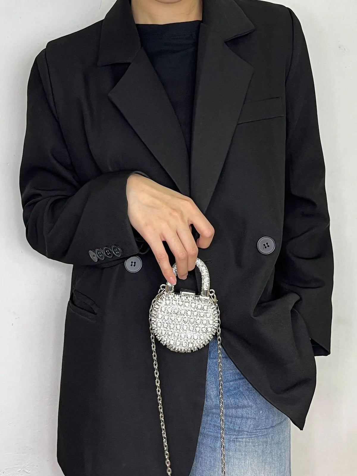 Minibolso de Fiesta Brillante con Cadena para Mujer