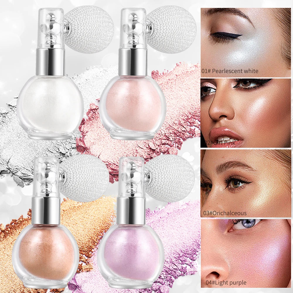 Spray Glitter Brillo Corporal y Facial | Maquillaje Luminoso Efecto Brillante