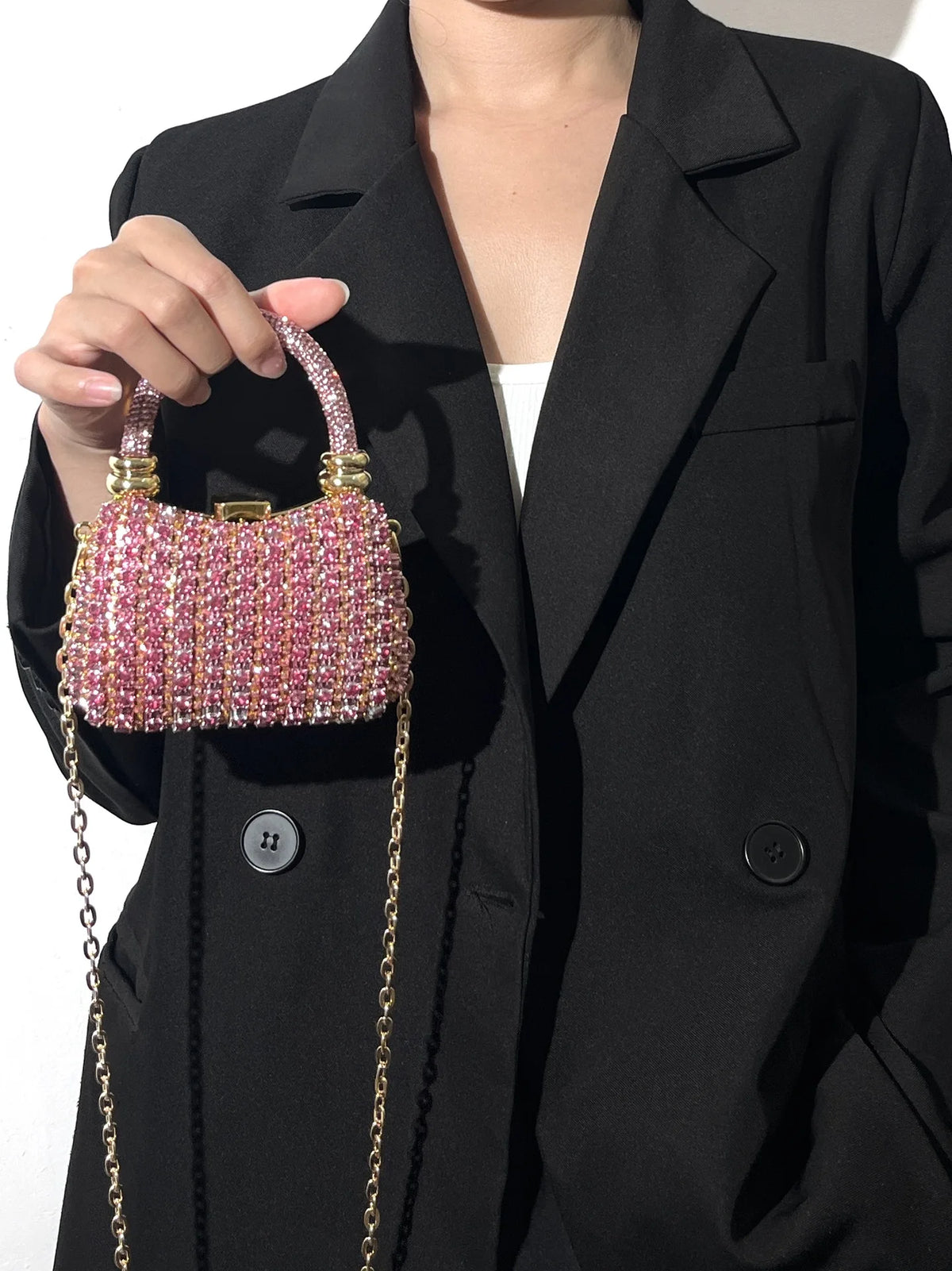 Bolso Rígido de Fiesta con Pedrería para Mujer, Varios Colores