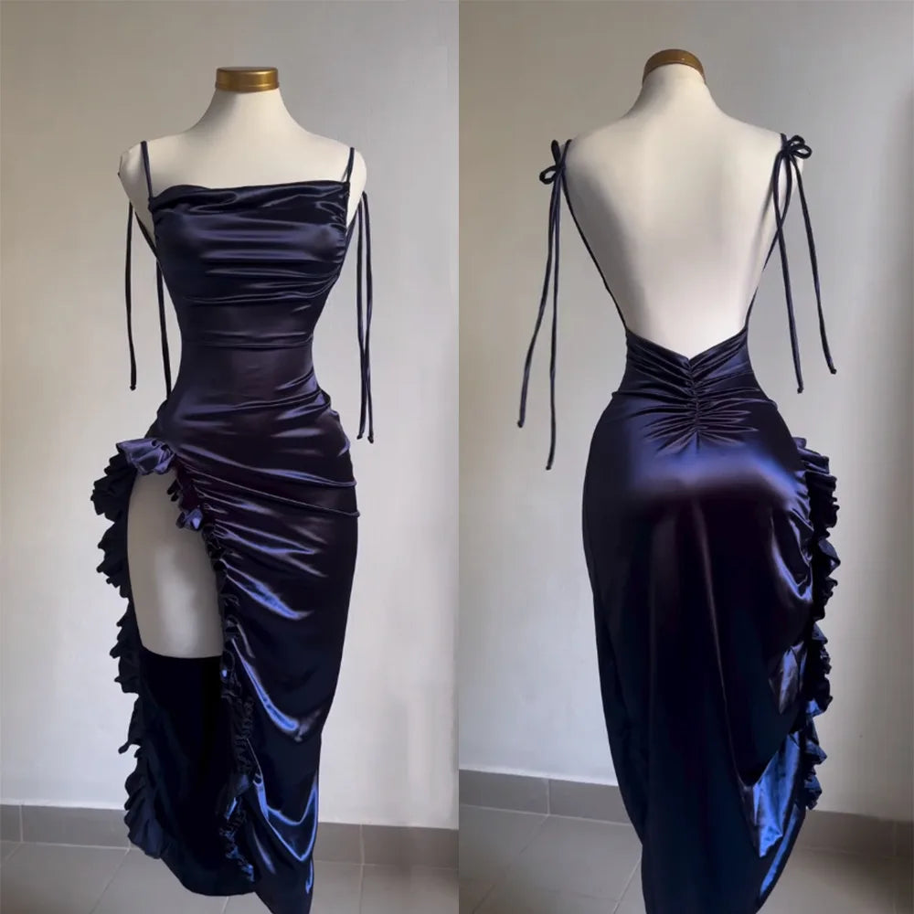Vestido Fiesta Streetwear Y2K Mujer – Ajustado Tirantes Espagueti Club Nocturno