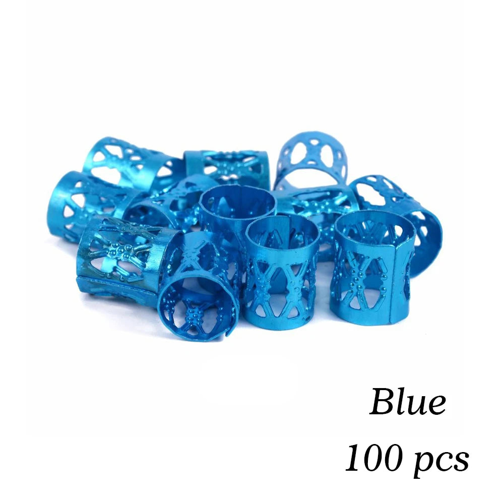 Anillos de Aluminio para Dreadlocks y Trenzas – Accesorios Decorativos para Cabello