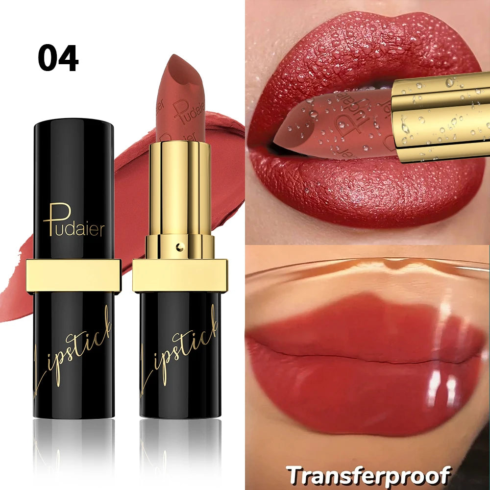 Labial Mate Velvet Pudaier Larga Duración Waterproof – Acabado Suave Rosa