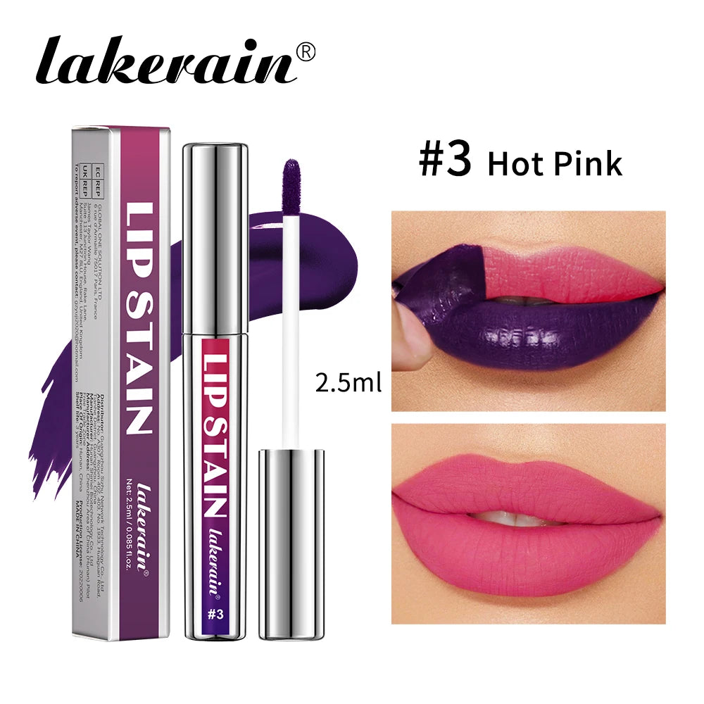 Tinte Labial Despegable Larga Duración Waterproof Rosa - Prueba de Transferencia Anti-Manchas Natural Cosmético Mujer