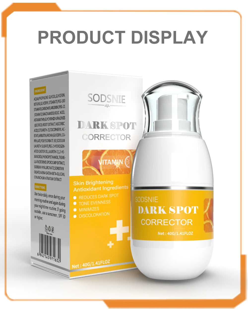 Vitamins Remove Dark Spots Lighten Sun Spots Freckles Melasma Pigmentation Whitening Cream Anti-Aging Brightening Skin Care 40g