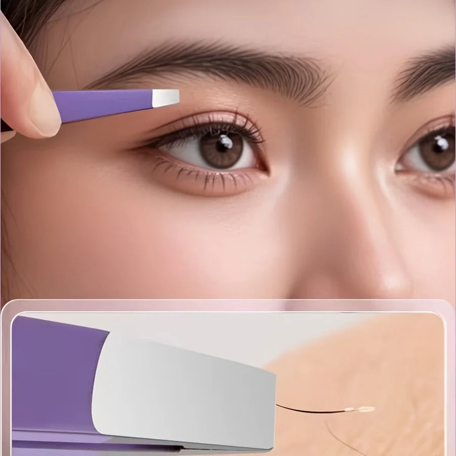 Pinzas Profesionales Acero Inoxidable Extensiones Pestañas Microblading - Kit Cejas Injerto Maquillaje