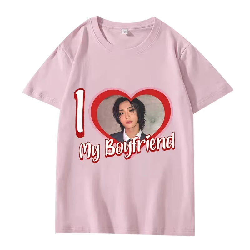 Camiseta Ateez Seonghwa K-Pop Hombre Mujer Oversized 100% Algodón Manga Corta Verano Moda Estampado Unisex Tallas Grandes