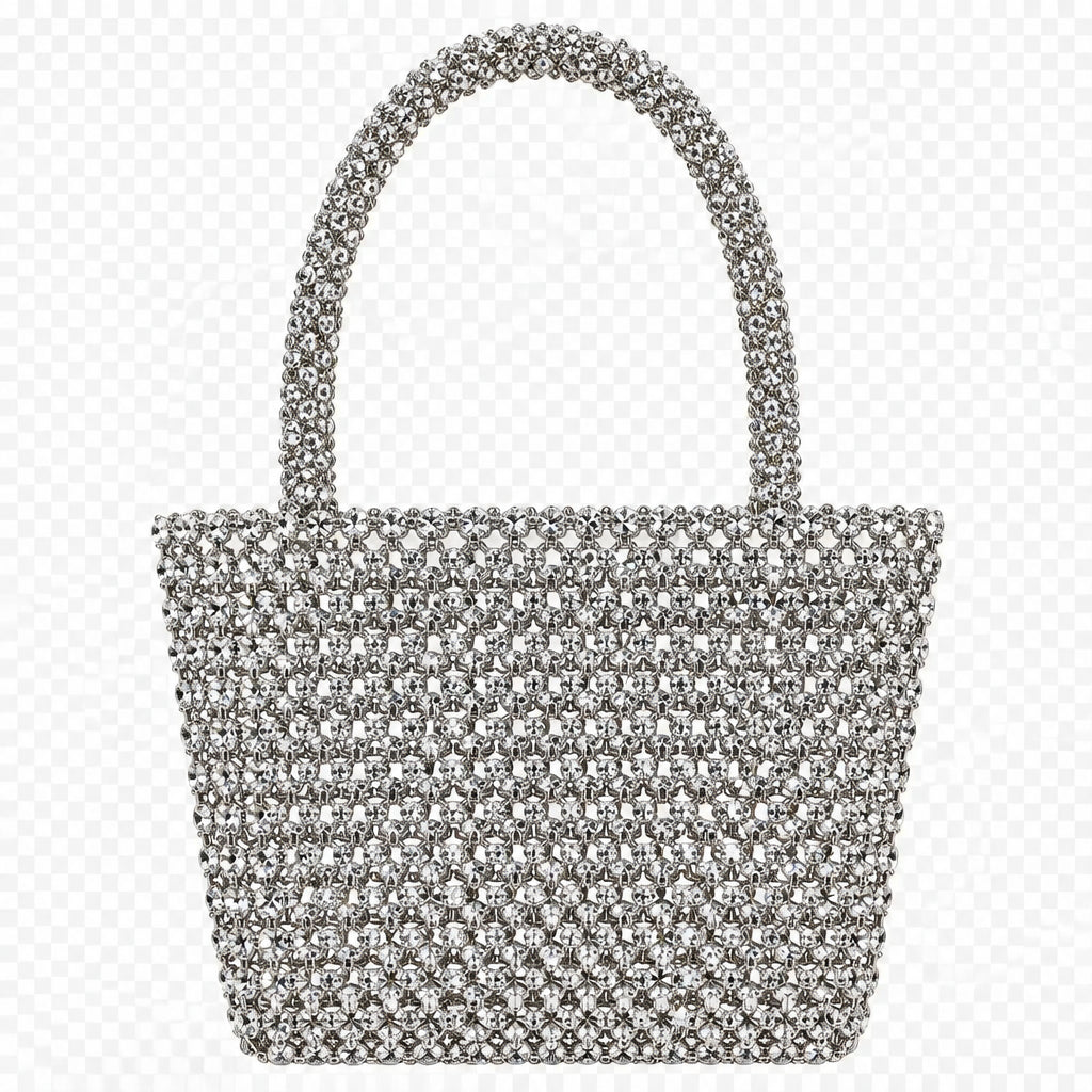 Bolso de Fiesta Tejido con Cuentas para Mujer