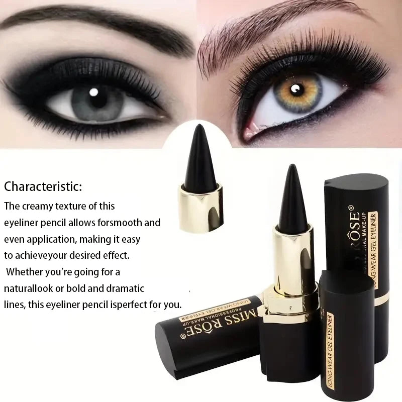 Delineador de Ojos Textura Cremosa Fácil Coloración Resistente al Sudor - Alta Pigmentación Maquillaje Diario