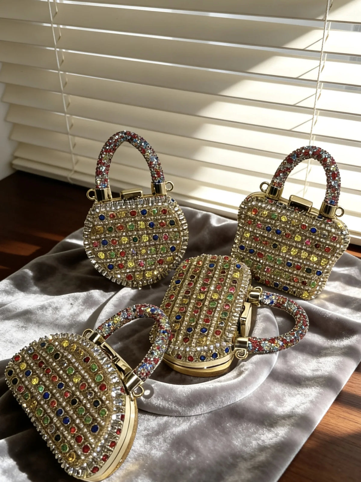 Minibolso de Fiesta Brillante con Cadena para Mujer