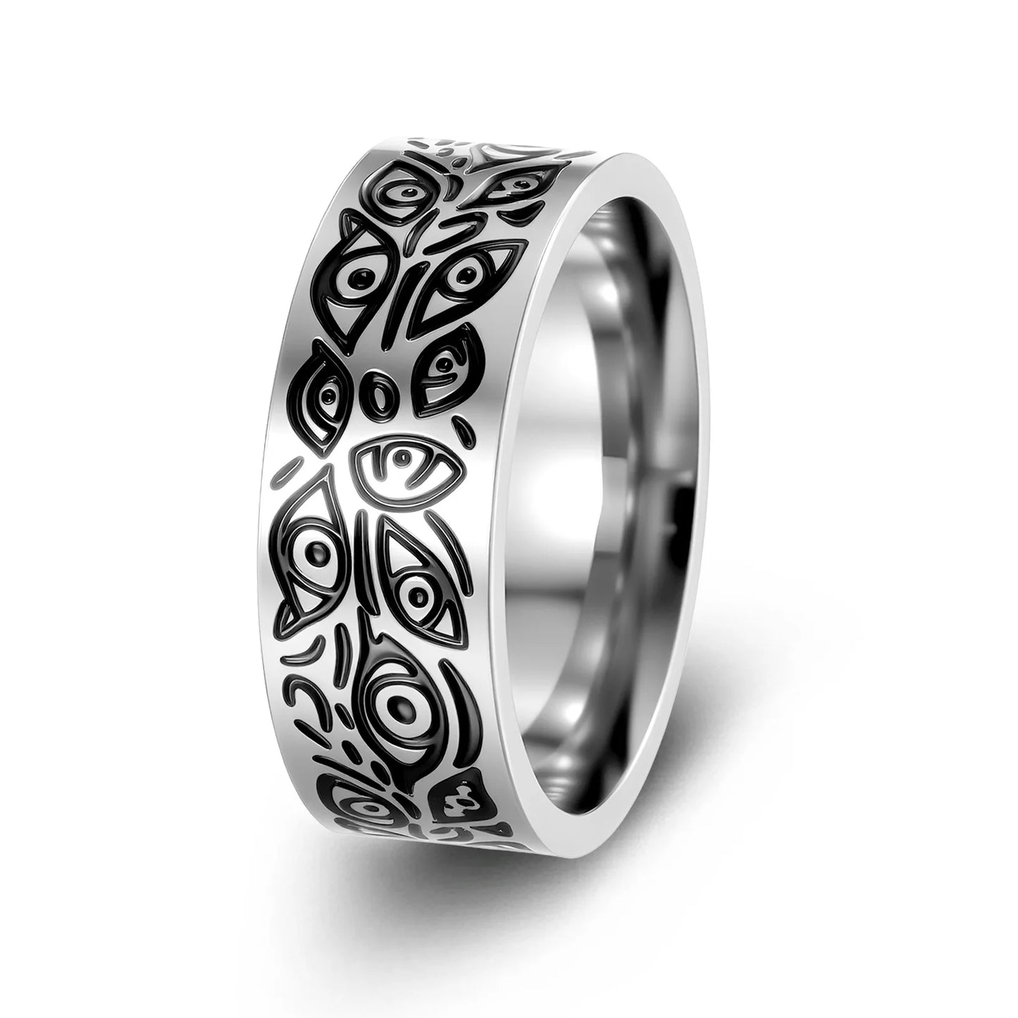 Anillo Vikingo Nórdico con Runas - Acero Inoxidable 304L Amuleto Vintage