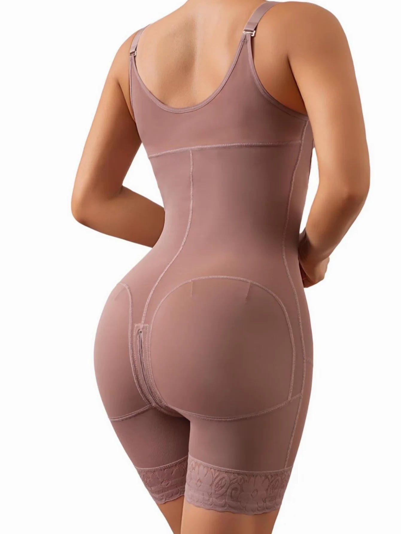 Fajas Colombianas Women's Postpartum Shapewear Tummy Control Levanta Glúteos Body Shaper with Zipper Crotch for Slimming