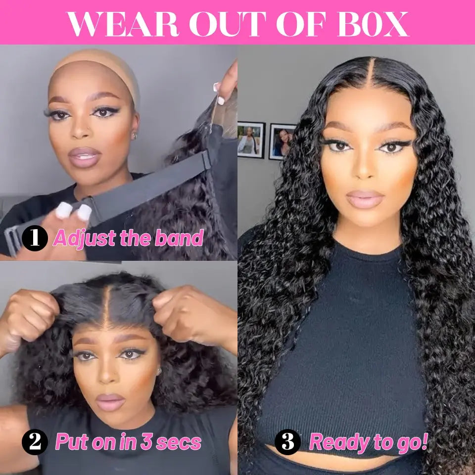 Peluca Water Wave 13x6 HD Lace Front 250% Densidad | Cabello Humano Glueless